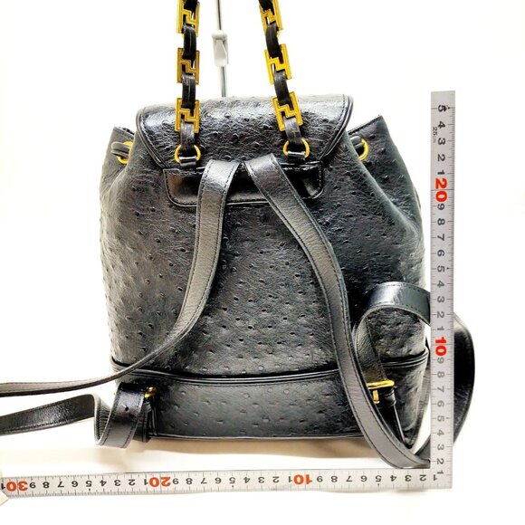 VERSACE BackPack Bag Black Leather mon-319-091525 - Picture 2 of 16